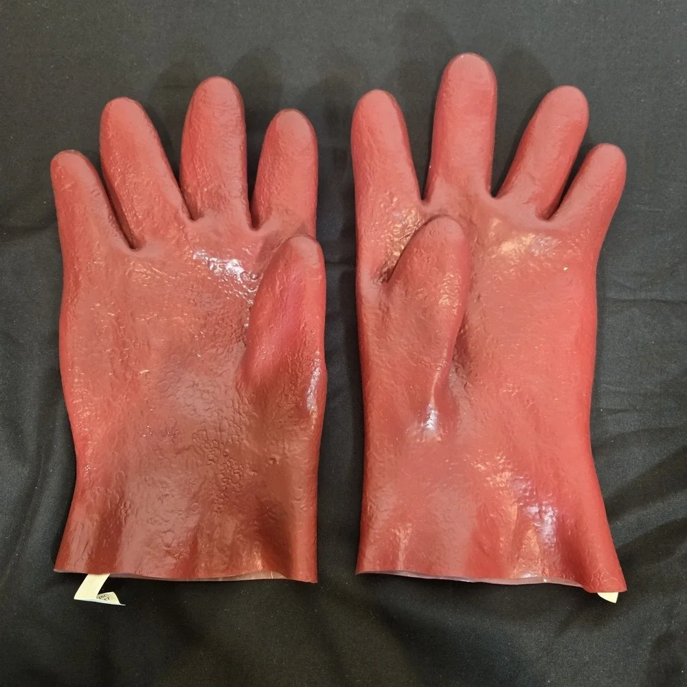 Vintage Rubies Costume Co. Red Rubber Gloves (from a long-gone chicken costume)